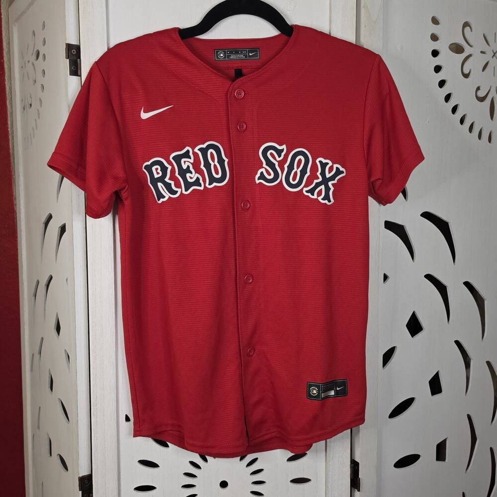 Nike MLB Boston Red Sox Jersey Button Down Youth Size M 10/12